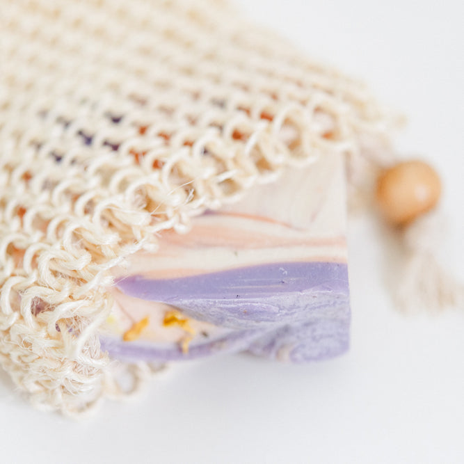 Cleansing Bar and Agave Fiber Soap Bag Gift Set