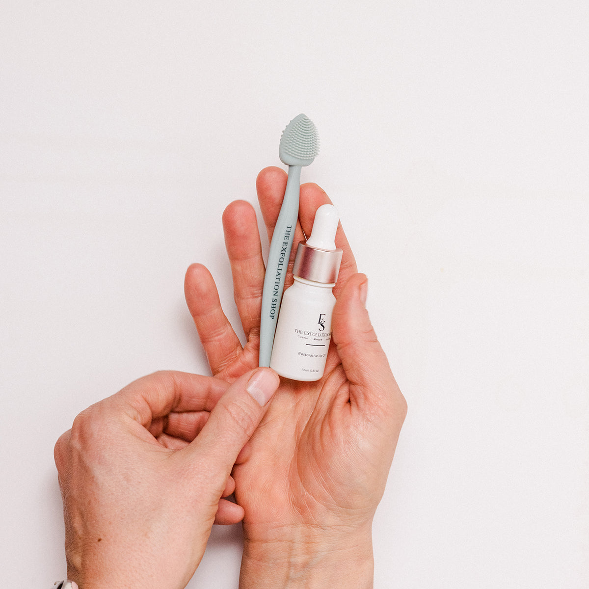 Lip Prep Duo | Restorative Lip Oil and Lip Brush Set
