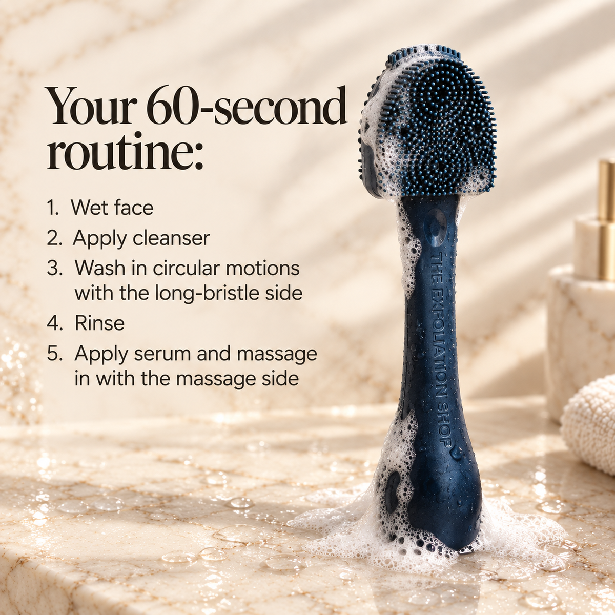 Buff 3-in-1 Silicone Facial Cleansing Brush