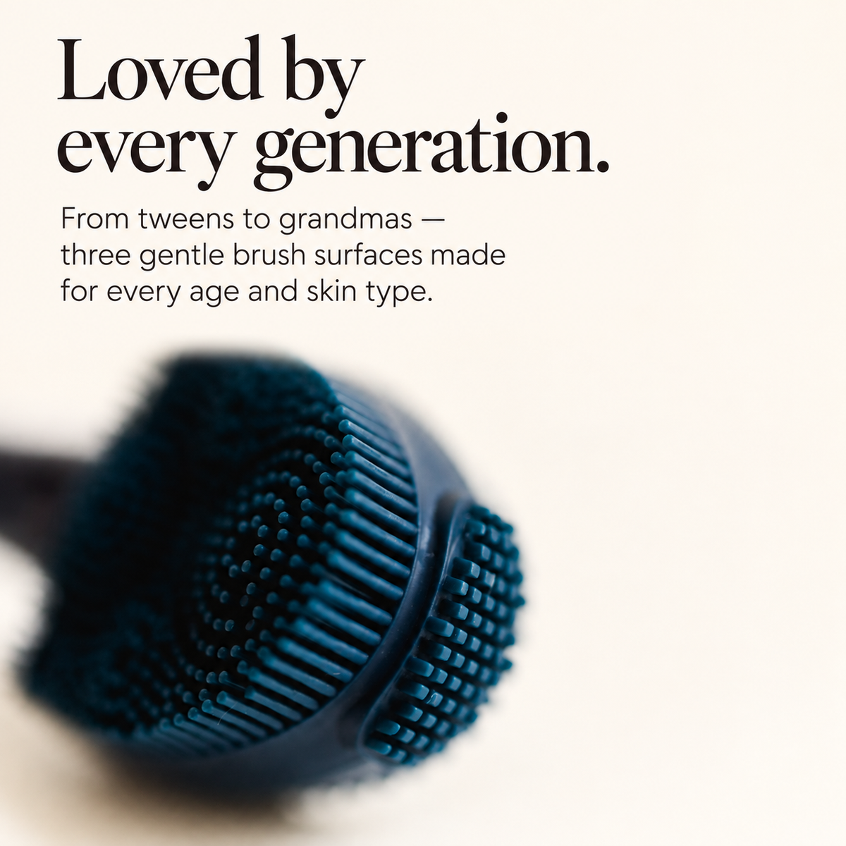 Buff 3-in-1 Silicone Facial Cleansing Brush